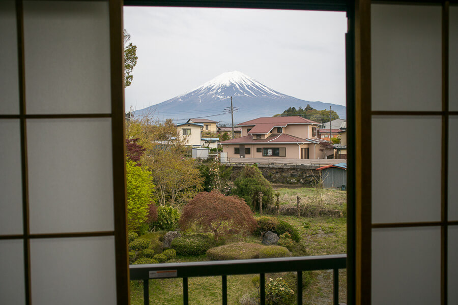 Hotel room with a view of Mt. Fuji