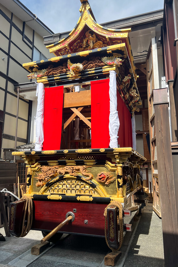 A fascinating float parked in Takayama