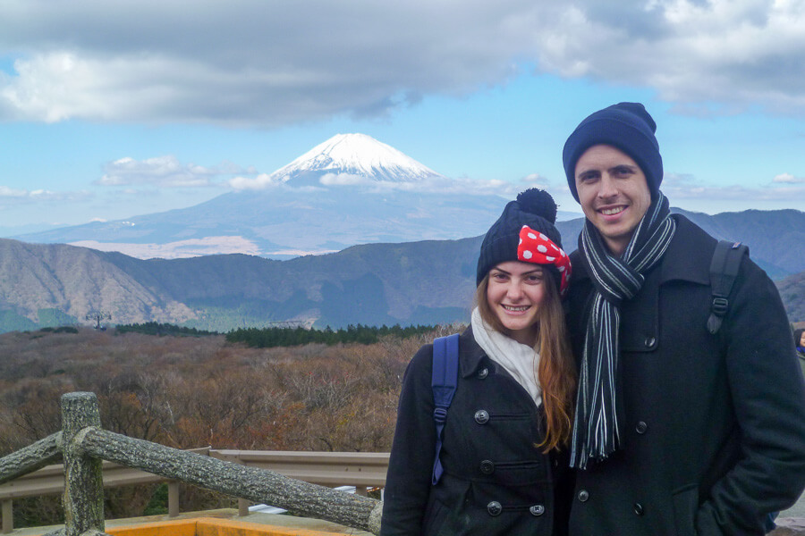 Hakone Ropeway Viewpoint with beautiful view of Mt. Fuji