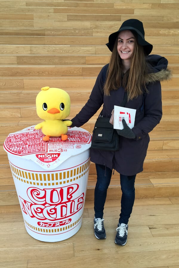 Big cup noodles in Cup Noodle Museums in Japan