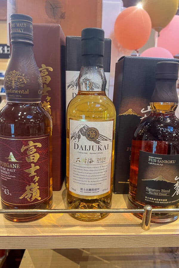 Assorted bottles of Japanese Whiskey